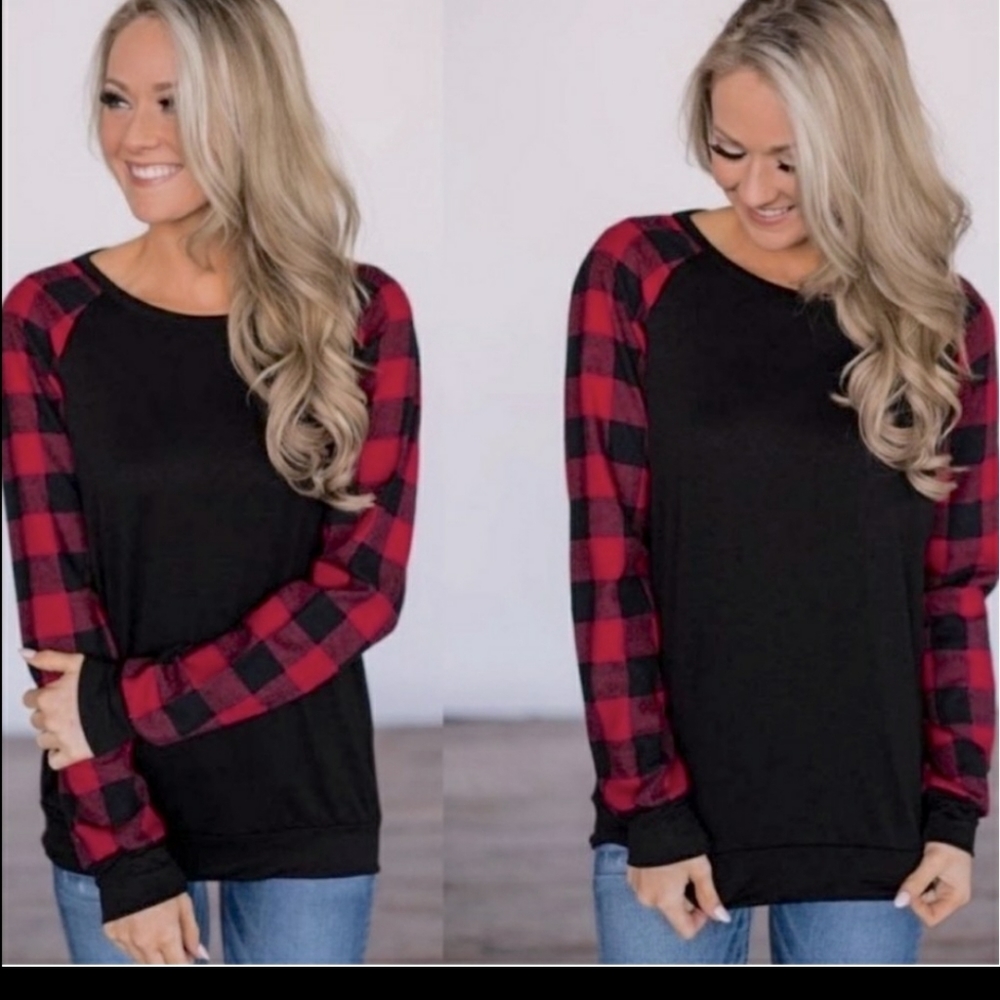 Red Buffalo Plaid Top